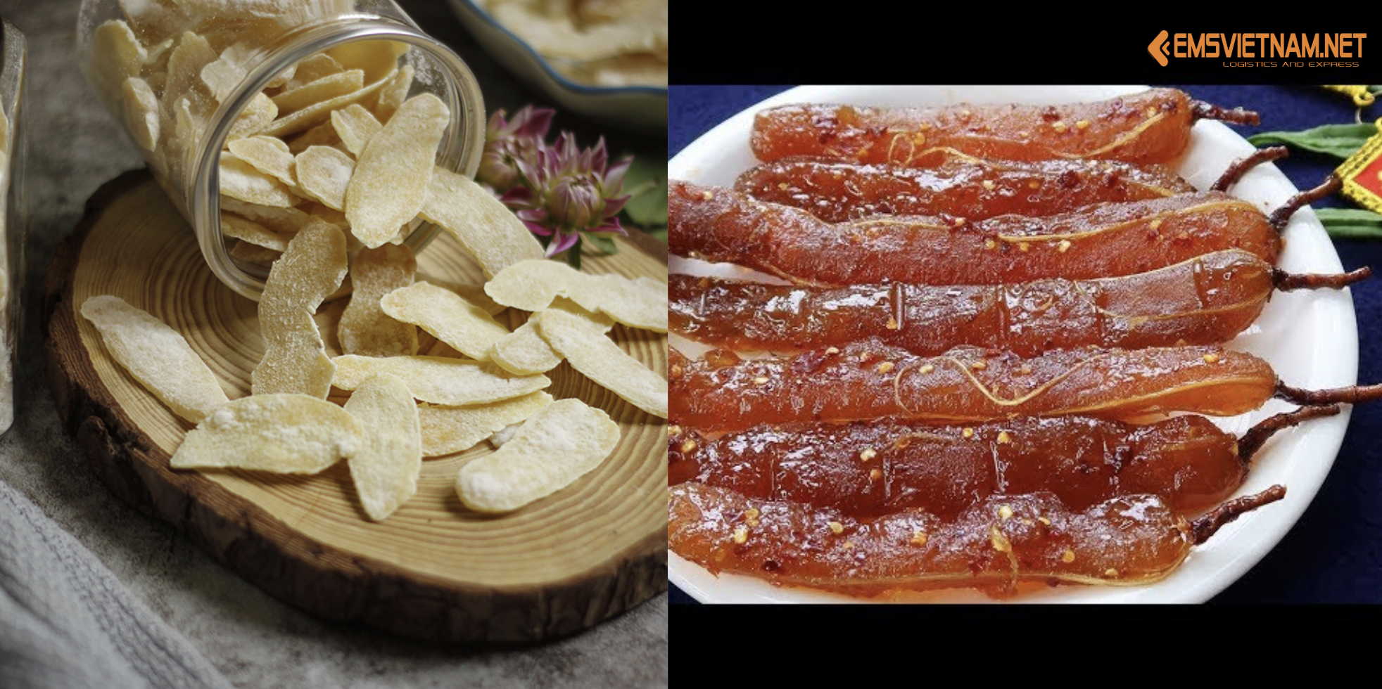 XUẤT KHẨU CÁC LOẠI MỨT DỪA, ME, GỪNG TỪ VIỆT NAM ĐI SINGAPORE