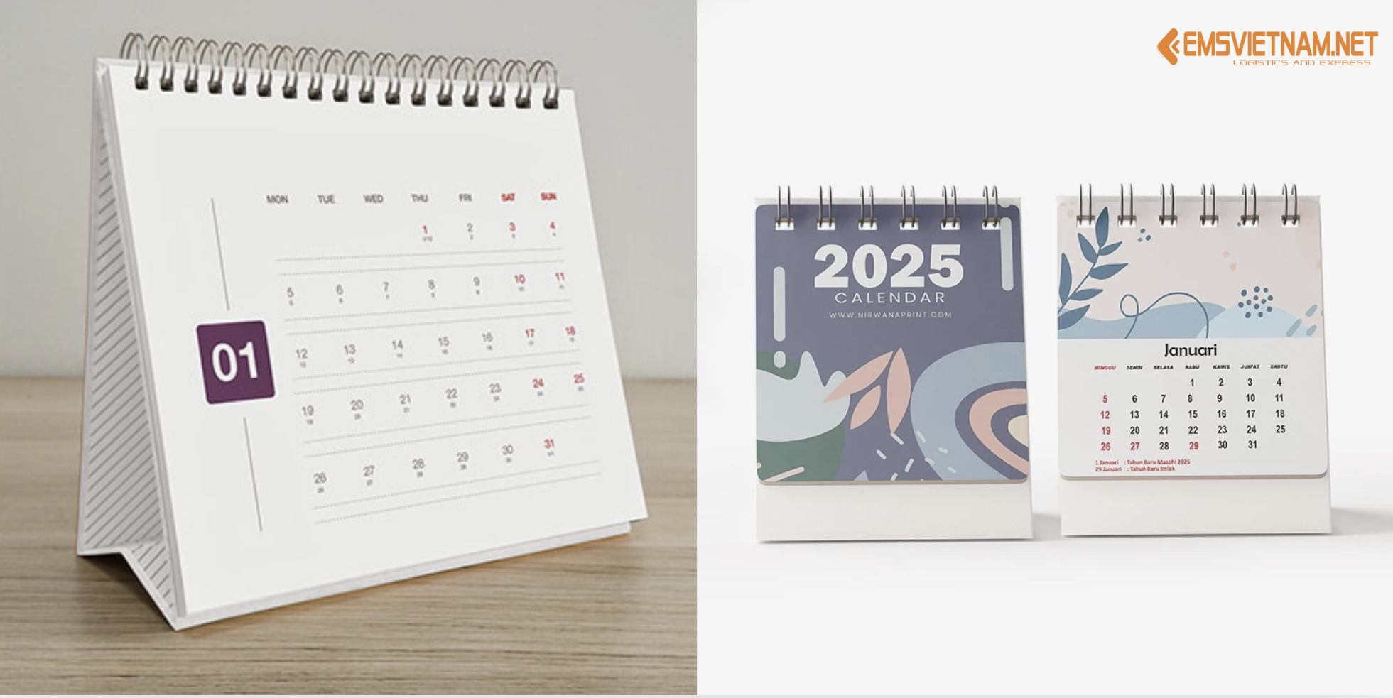 VẬN CHUYỂN LỊCH ĐỂ BÀN TỪ VIỆT NAM SANG NHẬT BẢN