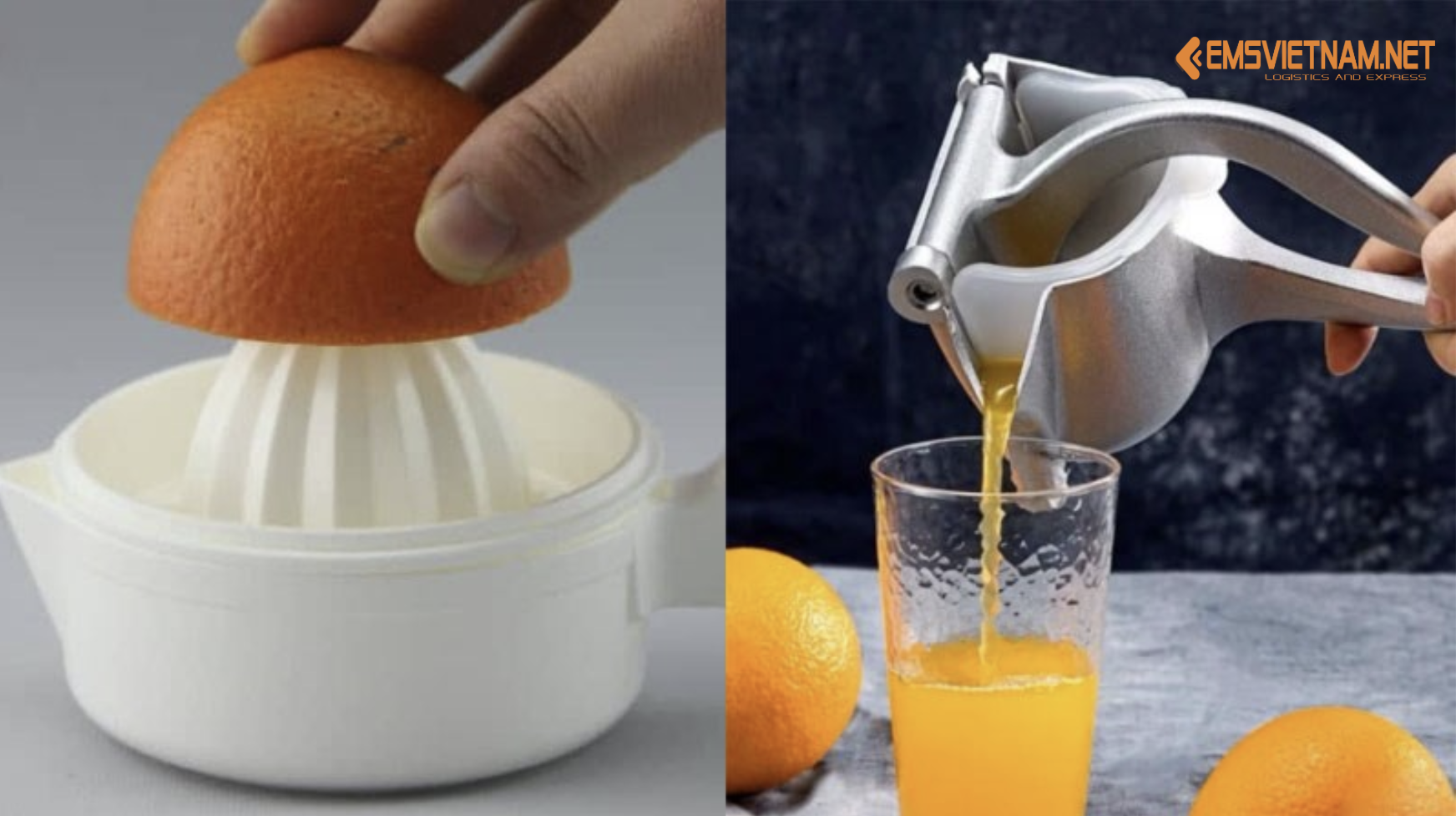 VẬN CHUYỂN BỘ DUNG CỤ VẮT CAM SANG NƯỚC MỸ AN TOÀN, UY TÍN