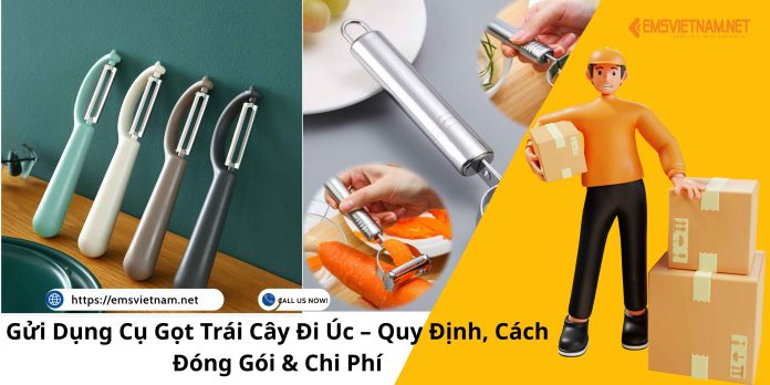 GỬI DỤNG CỤ GỌT TRÁI CÂY ĐI ÚC - QUY ĐỊNH, CÁCH ĐÓNG GÓI & CHI PHÍ