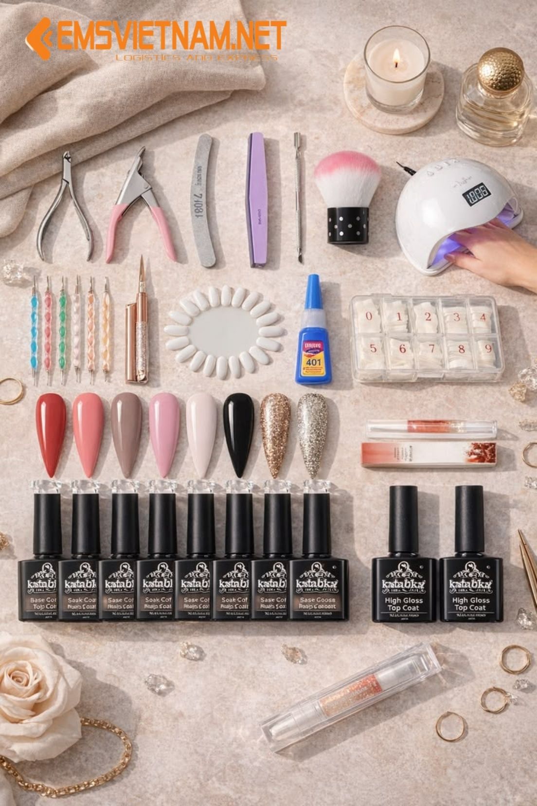 Vận Chuyển Nguyên Liệu Làm Nail Đi Châu Âu